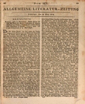 Allgemeine Literatur-Zeitung (Literarisches Zentralblatt für Deutschland) Dienstag 29. Mai 1804