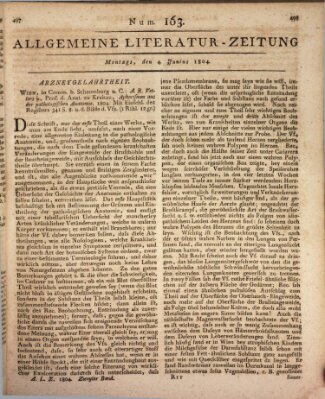 Allgemeine Literatur-Zeitung (Literarisches Zentralblatt für Deutschland) Montag 4. Juni 1804