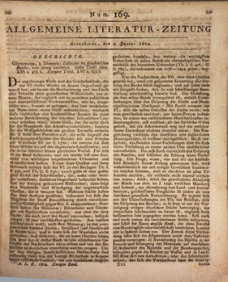 Allgemeine Literatur-Zeitung (Literarisches Zentralblatt für Deutschland) Samstag 9. Juni 1804