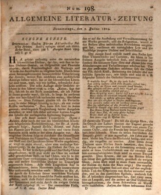 Allgemeine Literatur-Zeitung (Literarisches Zentralblatt für Deutschland) Donnerstag 5. Juli 1804