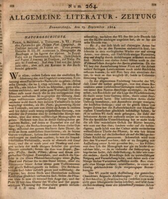 Allgemeine Literatur-Zeitung (Literarisches Zentralblatt für Deutschland) Donnerstag 13. September 1804