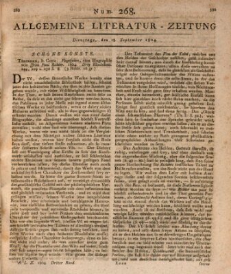 Allgemeine Literatur-Zeitung (Literarisches Zentralblatt für Deutschland) Dienstag 18. September 1804