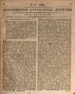 Allgemeine Literatur-Zeitung (Literarisches Zentralblatt für Deutschland) Dienstag 9. Oktober 1804