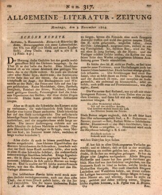 Allgemeine Literatur-Zeitung (Literarisches Zentralblatt für Deutschland) Montag 5. November 1804