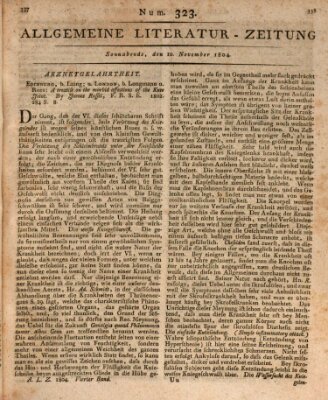 Allgemeine Literatur-Zeitung (Literarisches Zentralblatt für Deutschland) Samstag 10. November 1804