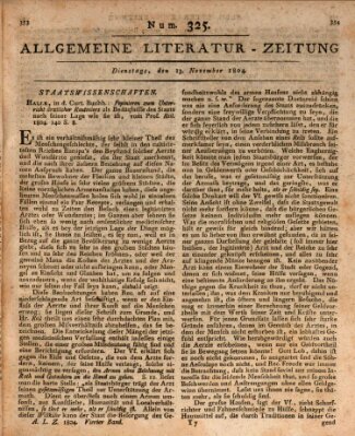 Allgemeine Literatur-Zeitung (Literarisches Zentralblatt für Deutschland) Dienstag 13. November 1804