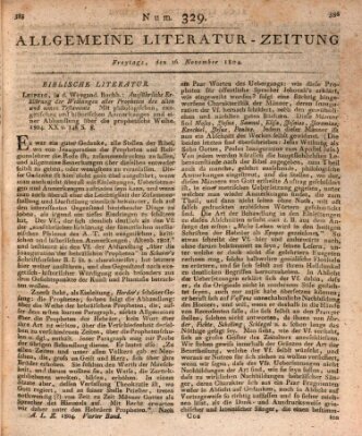 Allgemeine Literatur-Zeitung (Literarisches Zentralblatt für Deutschland) Freitag 16. November 1804