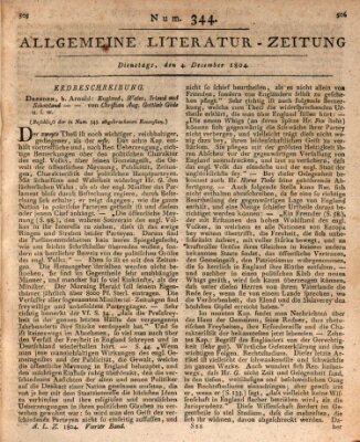 Allgemeine Literatur-Zeitung (Literarisches Zentralblatt für Deutschland) Dienstag 4. Dezember 1804