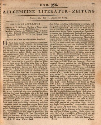 Allgemeine Literatur-Zeitung (Literarisches Zentralblatt für Deutschland) Dienstag 11. Dezember 1804