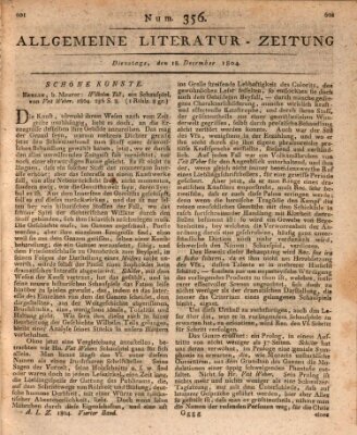 Allgemeine Literatur-Zeitung (Literarisches Zentralblatt für Deutschland) Dienstag 18. Dezember 1804