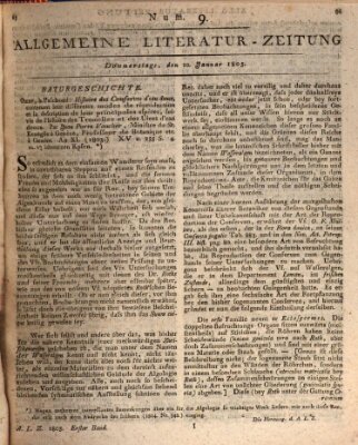 Allgemeine Literatur-Zeitung (Literarisches Zentralblatt für Deutschland) Donnerstag 10. Januar 1805