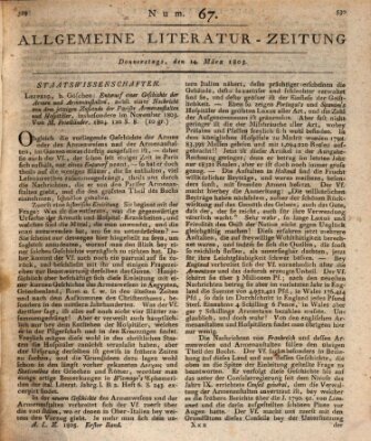 Allgemeine Literatur-Zeitung (Literarisches Zentralblatt für Deutschland) Donnerstag 14. März 1805