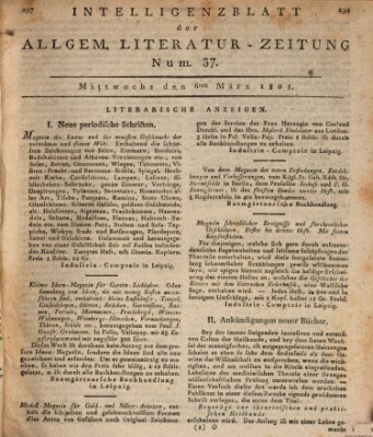 Allgemeine Literatur-Zeitung (Literarisches Zentralblatt für Deutschland) Mittwoch 6. März 1805