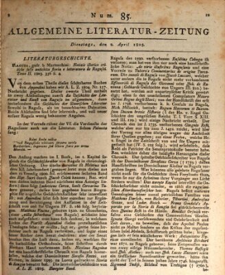 Allgemeine Literatur-Zeitung (Literarisches Zentralblatt für Deutschland) Dienstag 2. April 1805