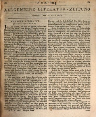 Allgemeine Literatur-Zeitung (Literarisches Zentralblatt für Deutschland) Montag 22. April 1805