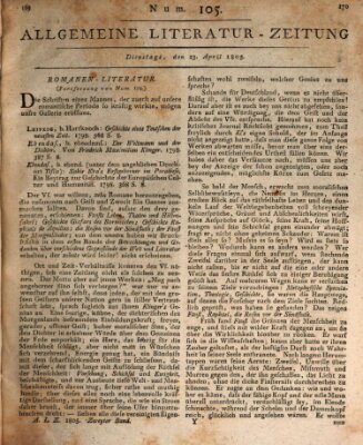 Allgemeine Literatur-Zeitung (Literarisches Zentralblatt für Deutschland) Dienstag 23. April 1805