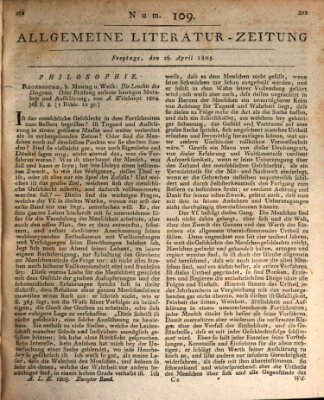 Allgemeine Literatur-Zeitung (Literarisches Zentralblatt für Deutschland) Freitag 26. April 1805