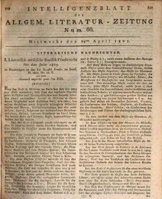 Allgemeine Literatur-Zeitung (Literarisches Zentralblatt für Deutschland) Mittwoch 24. April 1805