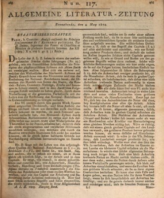 Allgemeine Literatur-Zeitung (Literarisches Zentralblatt für Deutschland) Samstag 4. Mai 1805