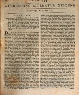 Allgemeine Literatur-Zeitung (Literarisches Zentralblatt für Deutschland) Donnerstag 9. Mai 1805