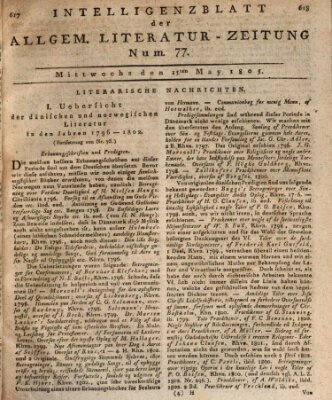 Allgemeine Literatur-Zeitung (Literarisches Zentralblatt für Deutschland) Mittwoch 15. Mai 1805