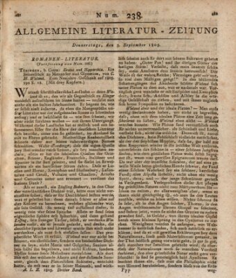 Allgemeine Literatur-Zeitung (Literarisches Zentralblatt für Deutschland) Donnerstag 5. September 1805