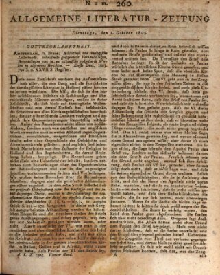 Allgemeine Literatur-Zeitung (Literarisches Zentralblatt für Deutschland) Dienstag 1. Oktober 1805