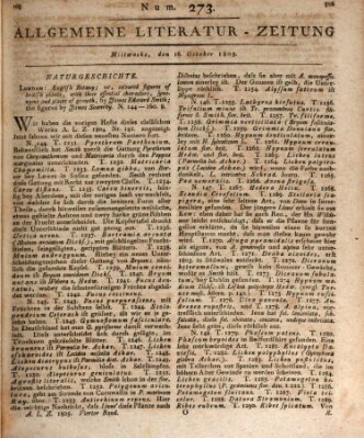 Allgemeine Literatur-Zeitung (Literarisches Zentralblatt für Deutschland) Mittwoch 16. Oktober 1805