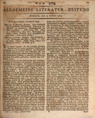 Allgemeine Literatur-Zeitung (Literarisches Zentralblatt für Deutschland) Mittwoch 23. Oktober 1805