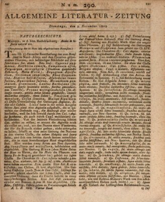 Allgemeine Literatur-Zeitung (Literarisches Zentralblatt für Deutschland) Dienstag 5. November 1805