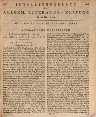 Allgemeine Literatur-Zeitung (Literarisches Zentralblatt für Deutschland) Mittwoch 6. November 1805