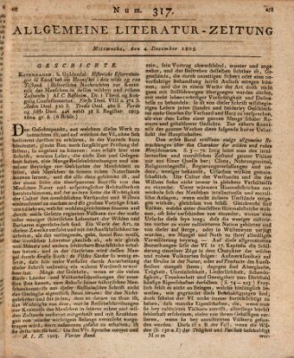 Allgemeine Literatur-Zeitung (Literarisches Zentralblatt für Deutschland) Mittwoch 4. Dezember 1805