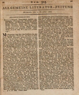 Allgemeine Literatur-Zeitung (Literarisches Zentralblatt für Deutschland) Mittwoch 11. Dezember 1805