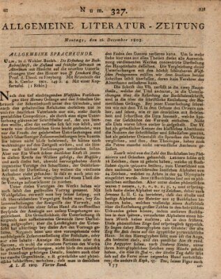 Allgemeine Literatur-Zeitung (Literarisches Zentralblatt für Deutschland) Montag 16. Dezember 1805