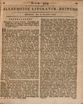 Allgemeine Literatur-Zeitung (Literarisches Zentralblatt für Deutschland) Mittwoch 18. Dezember 1805