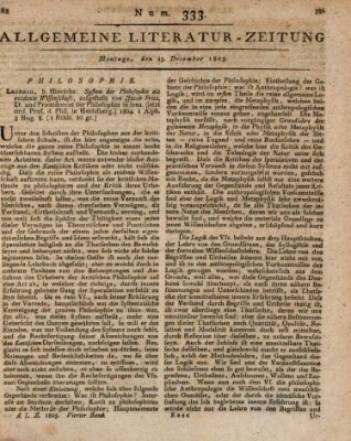 Allgemeine Literatur-Zeitung (Literarisches Zentralblatt für Deutschland) Montag 23. Dezember 1805