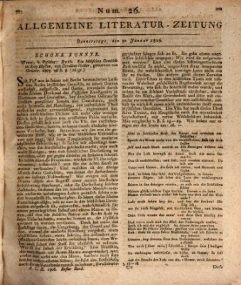 Allgemeine Literatur-Zeitung (Literarisches Zentralblatt für Deutschland) Donnerstag 30. Januar 1806