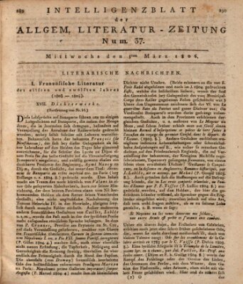 Allgemeine Literatur-Zeitung (Literarisches Zentralblatt für Deutschland) Mittwoch 5. März 1806