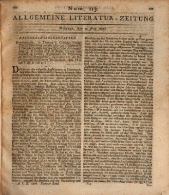 Allgemeine Literatur-Zeitung (Literarisches Zentralblatt für Deutschland) Montag 12. Mai 1806