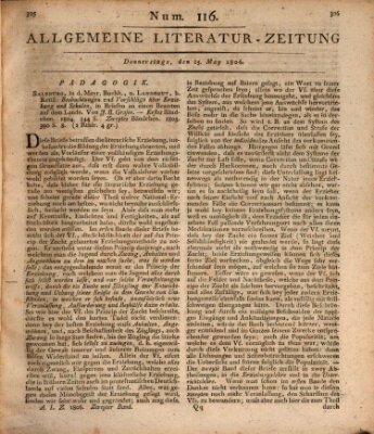 Allgemeine Literatur-Zeitung (Literarisches Zentralblatt für Deutschland) Donnerstag 15. Mai 1806