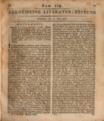 Allgemeine Literatur-Zeitung (Literarisches Zentralblatt für Deutschland) Montag 19. Mai 1806