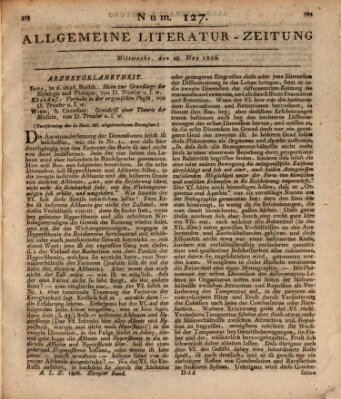 Allgemeine Literatur-Zeitung (Literarisches Zentralblatt für Deutschland) Mittwoch 28. Mai 1806