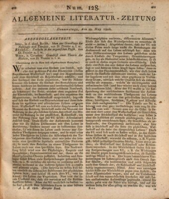 Allgemeine Literatur-Zeitung (Literarisches Zentralblatt für Deutschland) Donnerstag 29. Mai 1806