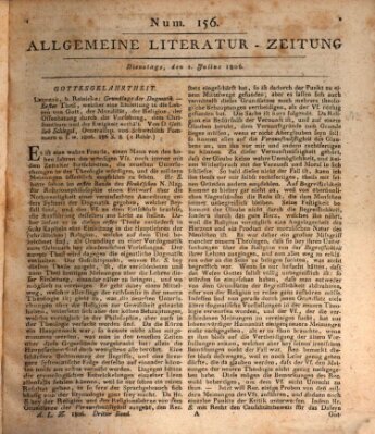 Allgemeine Literatur-Zeitung (Literarisches Zentralblatt für Deutschland) Dienstag 1. Juli 1806