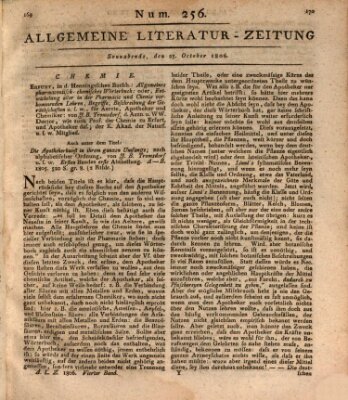 Allgemeine Literatur-Zeitung (Literarisches Zentralblatt für Deutschland) Samstag 25. Oktober 1806