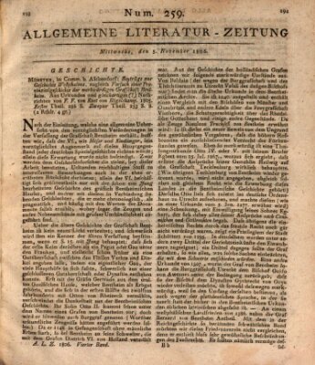 Allgemeine Literatur-Zeitung (Literarisches Zentralblatt für Deutschland) Mittwoch 5. November 1806