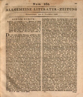 Allgemeine Literatur-Zeitung (Literarisches Zentralblatt für Deutschland) Donnerstag 6. November 1806