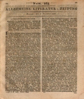 Allgemeine Literatur-Zeitung (Literarisches Zentralblatt für Deutschland) Montag 10. November 1806