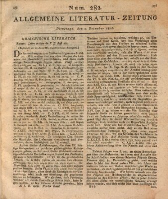 Allgemeine Literatur-Zeitung (Literarisches Zentralblatt für Deutschland) Dienstag 2. Dezember 1806