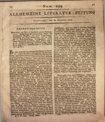 Allgemeine Literatur-Zeitung (Literarisches Zentralblatt für Deutschland) Donnerstag 18. Dezember 1806